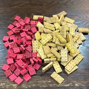 Lot of American Brick, Wooden Building Blocks.